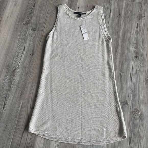 NWT White House Black Market Gold Dress Shimmer Metallic  Size M (MSRP $68) - Picture 1 of 11